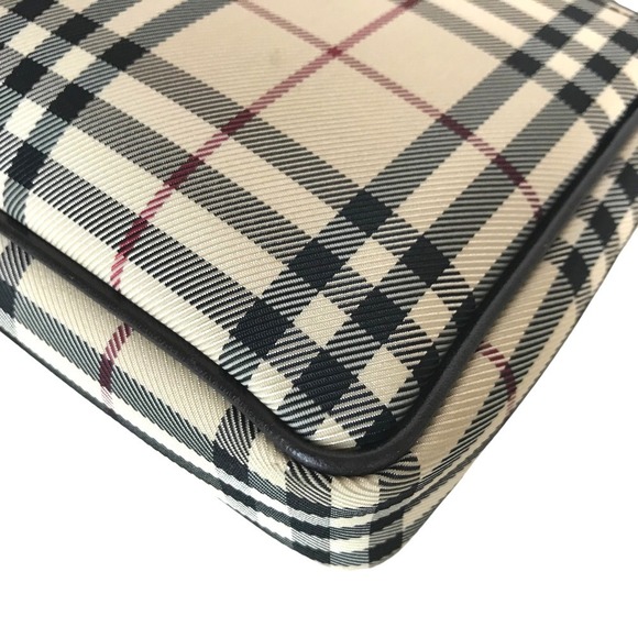 Burberry Nova Check Crossbody Shoulder Bag Canvas Beige Brown - Picture 11 of 16